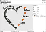 Love family Embroidery File 6 size