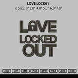 Love Lock01 EMbroidery File 6 sizes