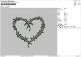 Love Outline Embroidery File 6 sizes