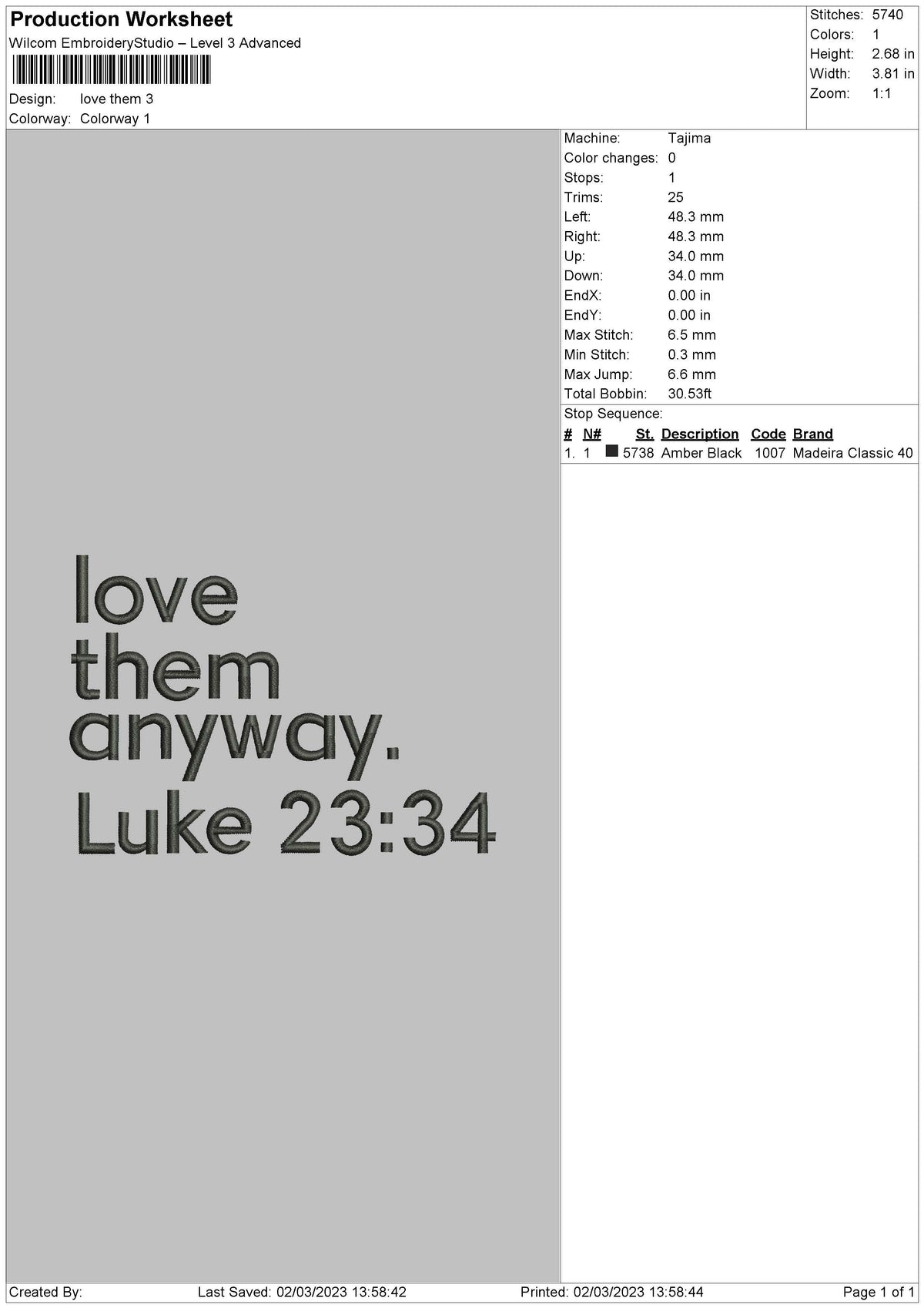 Love Them Embroidery File 6 sizes