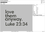 Love Them Embroidery File 6 sizes