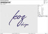 Loz design Embroidery File 6 size