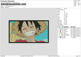 Luffy Rectangle V4 Embroidery File 6 sizes