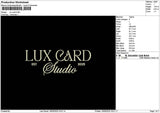 Luxcard Text Embroidery File 6 sizes