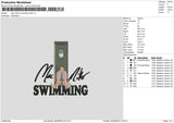 Mac Swim Embroidery File 6 sizes