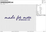 Made for more V2 Embroidery File 6 size