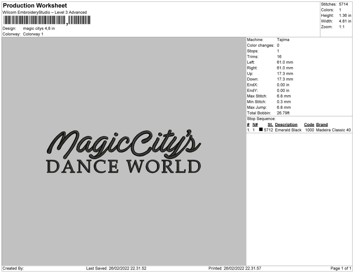 Magic Citys Embroidery