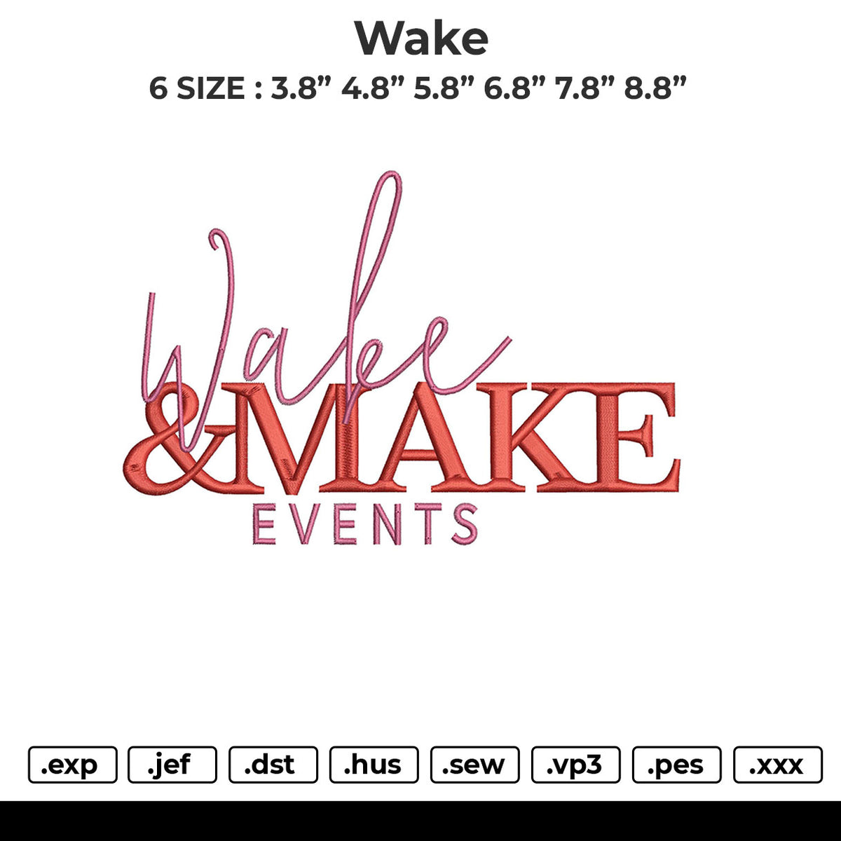 Make Embroidery File 6 Size