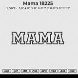 Mama 18225 Embroidery File 6 size