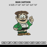Man Cartoon Embroidery File 6 sizes
