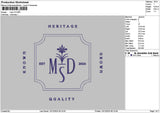 Mdstext V2 Embroidery File 6 sizes