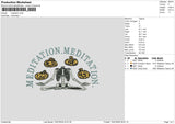 Pumpkins Skull Embroidery File 6 sizes