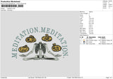 Pumpkins Skull Embroidery File 6 sizes