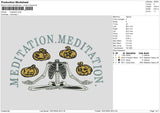 Pumpkins Skull Embroidery File 6 sizes