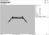 Metalicatxt Embroidery File 6 sizes