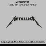 Metalicatxt Embroidery File 6 sizes