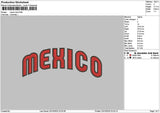 Mexicotext 2310 Embroidery File 6 sizes