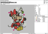 Mickeyxmas Kiss Embroidery File 6 sizes