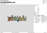 Mickeyfriends Land Embroidery File 6 sizes