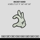 Mickey Hand Embroidery File 6 sizes
