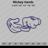 Mickey Hands Embroidery