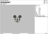 Mickeyhead 1911 Embroidery File 6 sizes