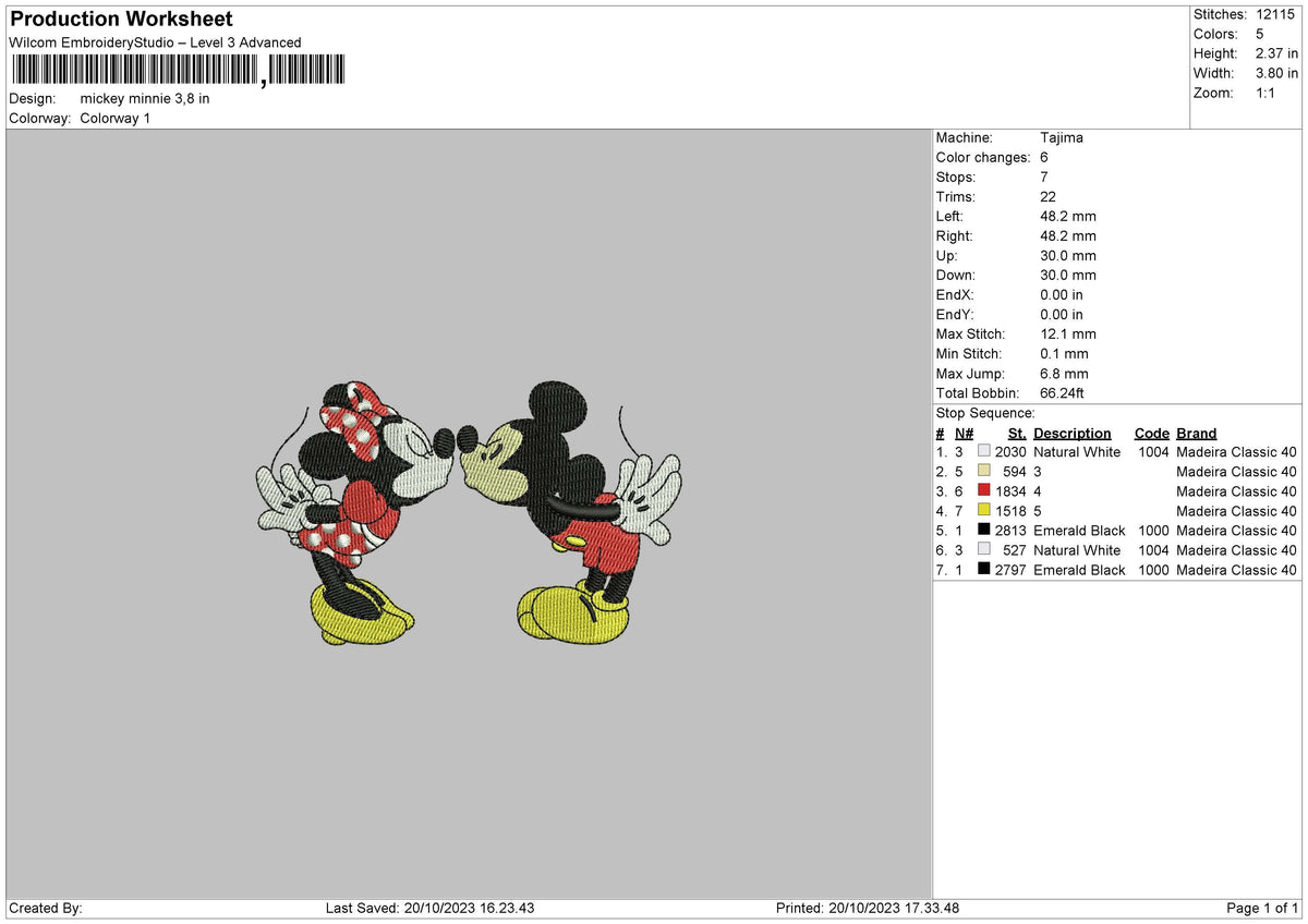 Micmin 23 Embroidery File 6 sizes