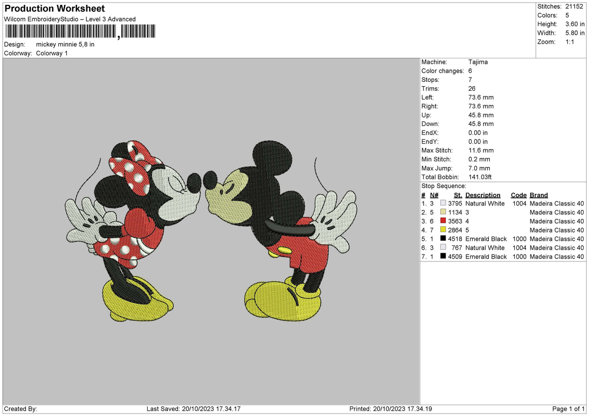 Micmin 23 Embroidery File 6 sizes