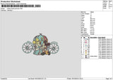 Train Mickey Embroidery File 6 sizes