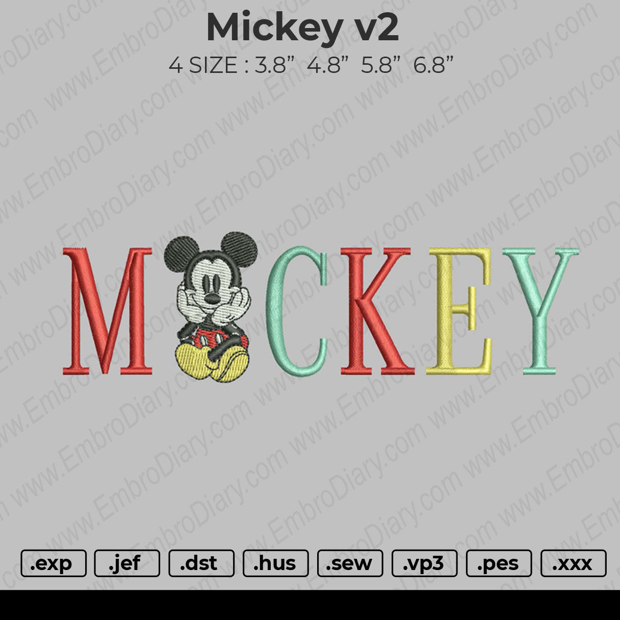 Mickey V2 Embroidery