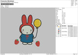 Rabbit0802 Embroidery File 6 sizes