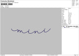 Mini Text Embroidery File 6 sizes