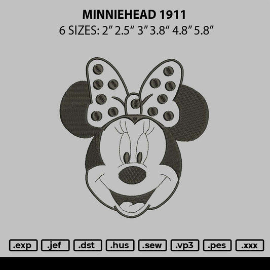 Minniehead 1911 Embroidery File 6 sizes