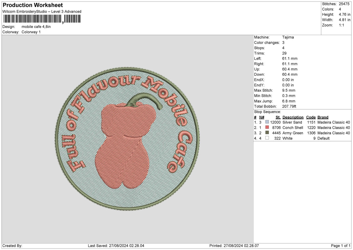 Mobilcircle Embroidery File 6 sizes