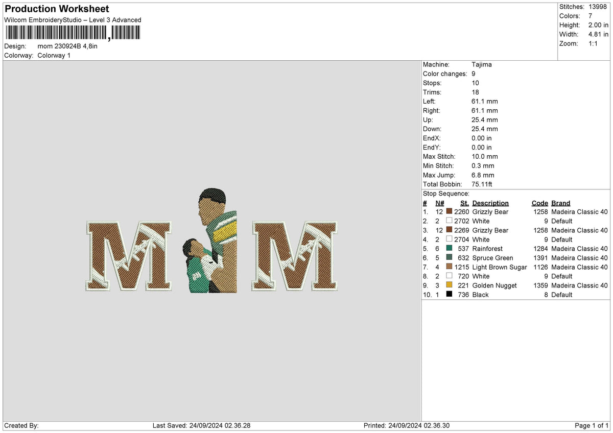 Mom 2309b Embroidery File 6 sizes