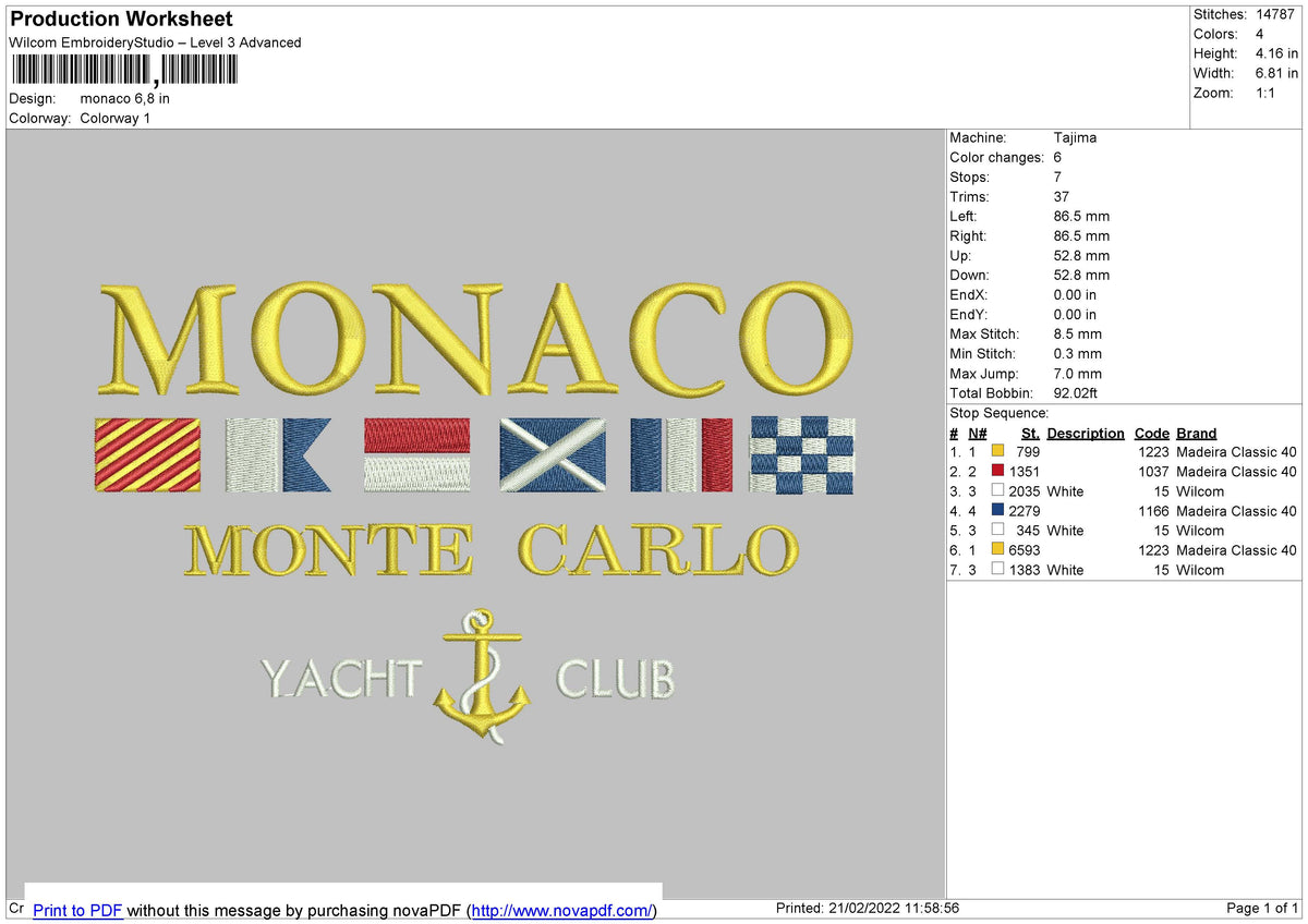 Monaco Embroidery