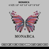 Monarca Embroidery File 6 sizes