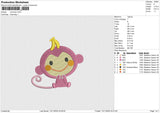 Monchan Embroidery File 6 size