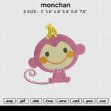 Monchan Embroidery File 6 size