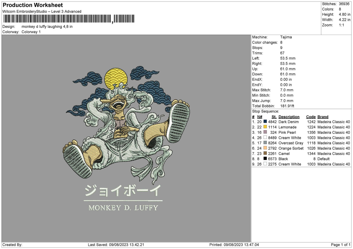 Dluffy Laugh Embroidery File 6 sizes