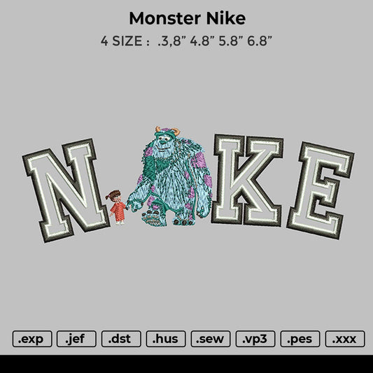 Monster Nike Embroidery