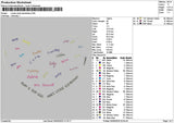 Monte Text Embroidery File 6 sizes