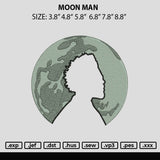 Moon Man Embroidery File 6 sizes