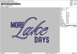 Laketext 01 Embroidery File 6 sizes
