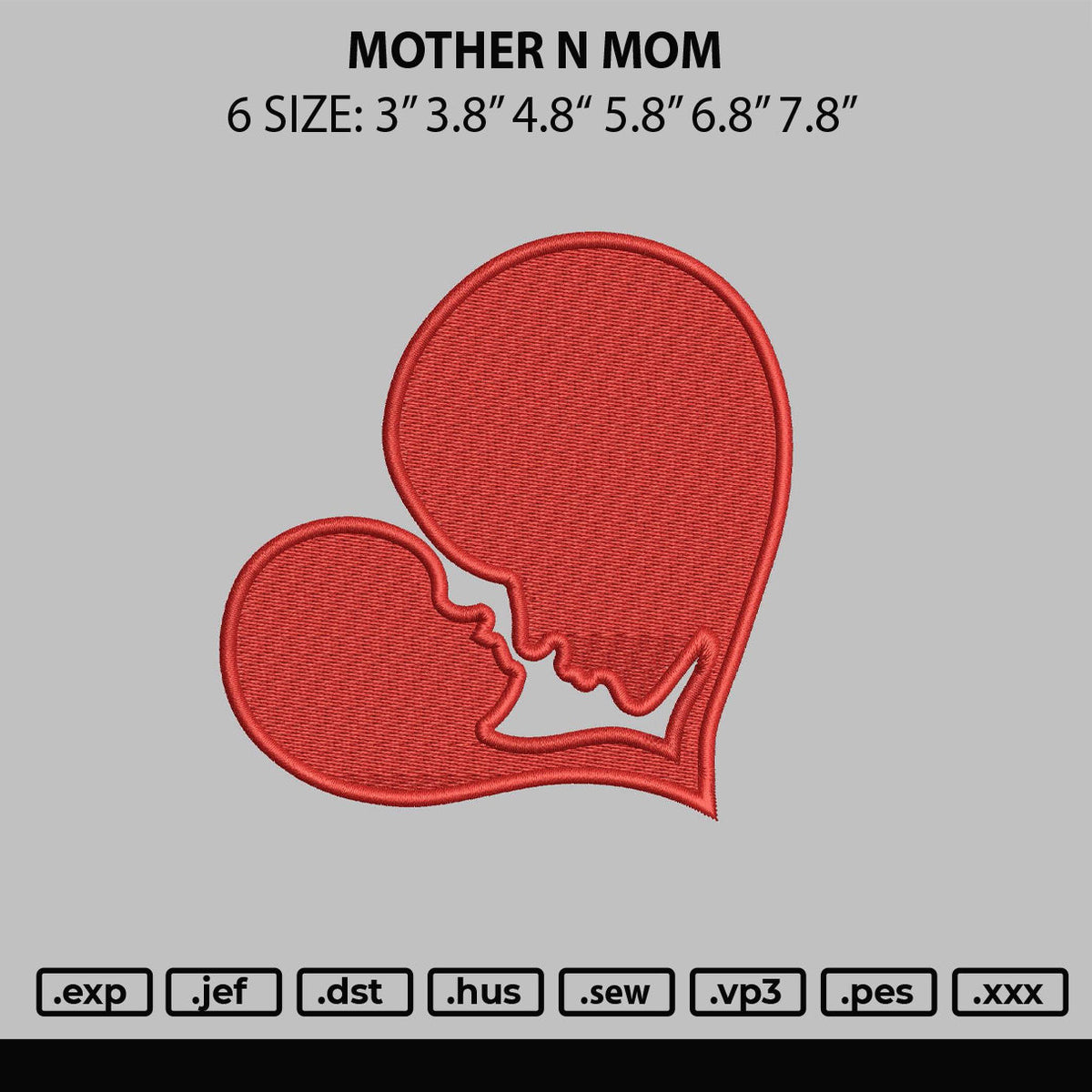 Mother N Mom Embroidery File 6 sizes