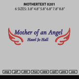 Mothertext 0201 Embroidery File 6 sizes