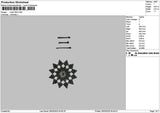 Pattern 1603 Embroidery File 6 sizes