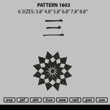 Pattern 1603 Embroidery File 6 sizes