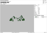 Mountain 2509 Embroidery File 6 sizes