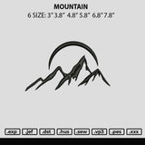 Mountain Embroidery File 6 sizes